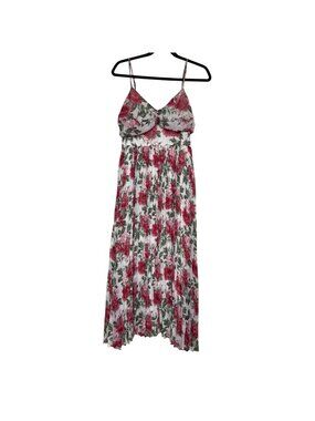 Mi Ami Floral Pleated Sundress Midi Dress Sz Xl